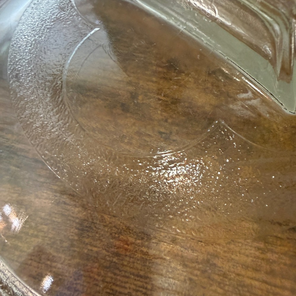 Vtg Club Aluminum Clear Glass Replacement Lid SP-2-C 7.25 Inch Clover Design - Picture 2 of 10